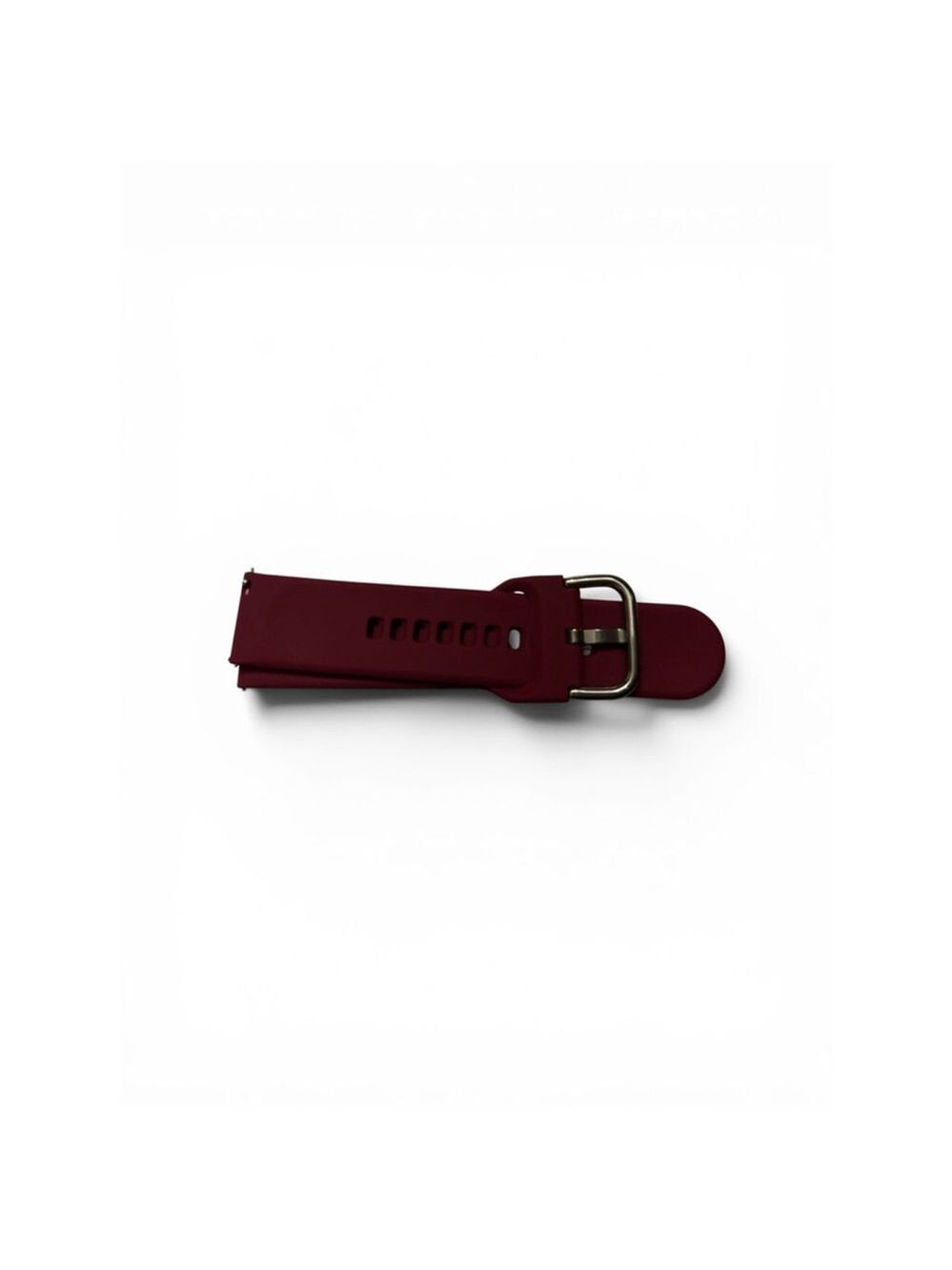Red Silicone Watch Band Replacement Silver Buckle
